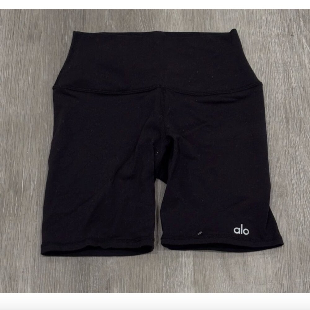 Alo Yoga 7" High Waist Biker Short Black Womens XS